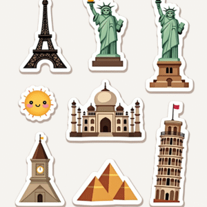 Global Landmarks - Sticker Sheet v8